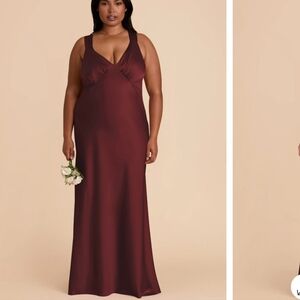 NWT Birdy Grey Size 0x Veronica Matte Cabernet Brides Maid Dress